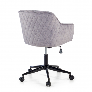 chaise pivotante gris watson tissu sans accoudoirs 5