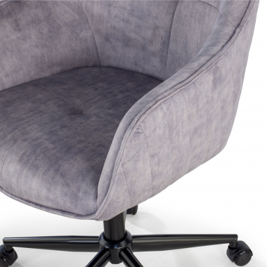 chaise pivotante gris watson tissu sans accoudoirs 7