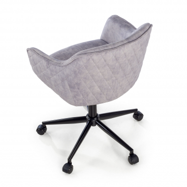 chaise pivotante gris watson tissu sans accoudoirs 11