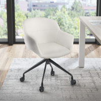 Chaise Pivotante Ores, à roulettes, Design Moderne, Cuir