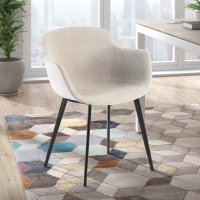 Chaise Visiteur Laure, Structure métallique, en tissu