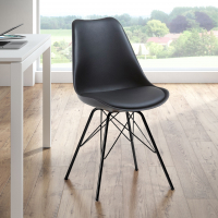 Chaise scandinave Norway, design, piètement métallique