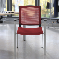 Chaise Visiteur Adam, Confortable et Robuste, Structure métallique