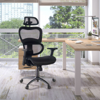 Chaise Ergonomique Ergocity, avec coussin lombaire et accoudoirs 3D