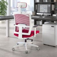 Chaise de Bureau Ergonomique Akira white avec appuie-tête