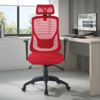 Chaise pour Ordinateur Lake, en maille, avec accoudoirs réglables et appui-tête