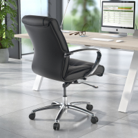 Fauteuil de bureau Atlanta, dossier bas, éco-cuir