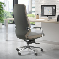 Fauteuil de Bureau Rabat, mécanisme relax, aluminium, dossier haut