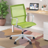 Chaise de bureau design Fox white, Dossier Basculant, en Maille