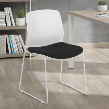chaise de conference noir chaise sans accoudoirs tissu sans accoudoirs 2