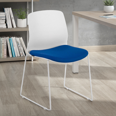 chaise de conference bleu chaise sans accoudoirs tissu sans accoudoirs 2