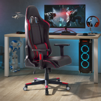 Chaise Gaming Helix, soutien lombaire, dossier inclinable