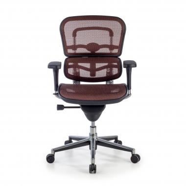 chaise de bureau pas cher orange rouge maille accoudoirs reglables 4d double soutien lombaire 5