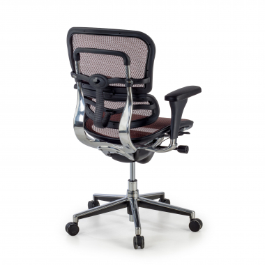 chaise de bureau pas cher orange rouge maille accoudoirs reglables 4d double soutien lombaire 6