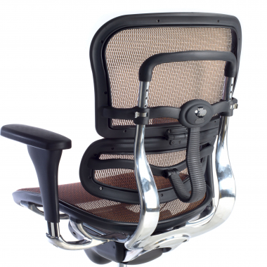 chaise de bureau pas cher orange rouge maille accoudoirs reglables 4d double soutien lombaire 8