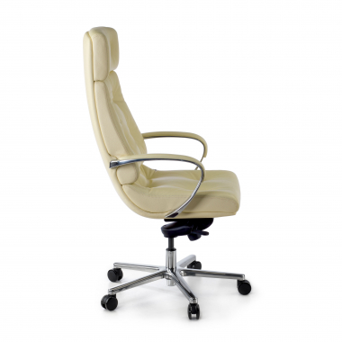 chaise de bureau blanc windsor cuir authentique accoudoirs rembourres 4