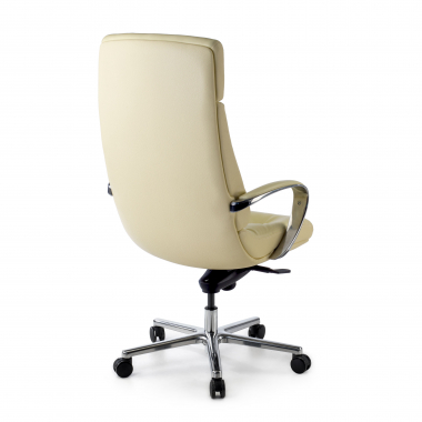 chaise de bureau blanc windsor cuir authentique accoudoirs rembourres 6