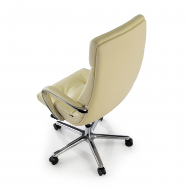 chaise de bureau blanc windsor cuir authentique accoudoirs rembourres 9