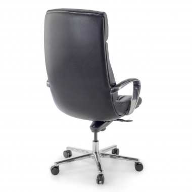 chaise de bureau noir windsor cuir authentique accoudoirs rembourres 6