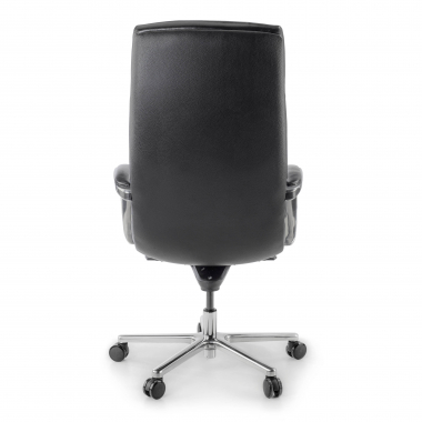 chaise de bureau noir windsor cuir authentique accoudoirs rembourres 7