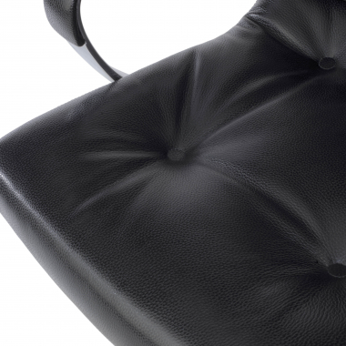 chaise de bureau noir windsor cuir authentique accoudoirs rembourres 8