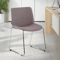 Chaise salle d'attente Flow, dossier ergonomique, patin