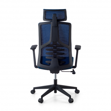 chaise ergonomique bleu quick maille accoudoirs reglables 3d soutien lombaire appui tete 8