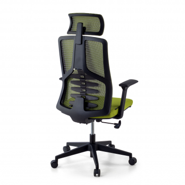 chaise ergonomique vert quick maille accoudoirs reglables 3d soutien lombaire appui tete 6