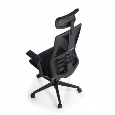 chaise ergonomique noir quick maille accoudoirs reglables 3d soutien lombaire appui tete 10