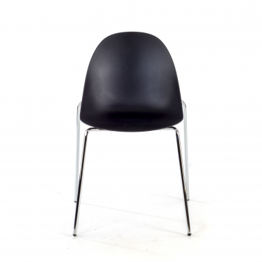 chaise de conference noir 4 pattes plastique sans accoudoirs 3