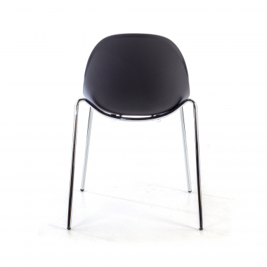chaise de conference noir 4 pattes plastique sans accoudoirs 6