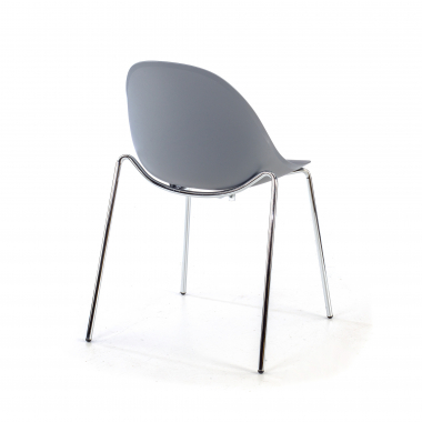 chaise de conference gris 4 pattes plastique sans accoudoirs 5