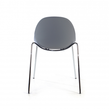 chaise de conference gris 4 pattes plastique sans accoudoirs 6