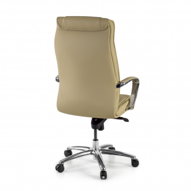 fauteuil de bureau beige dos haut cuir naturel cuir authentique accoudoirs rembourres 5