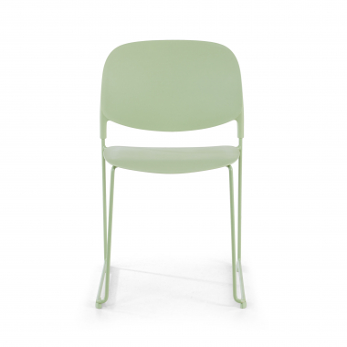 chaise de conference vert sans bras plastique sans accoudoirs 3