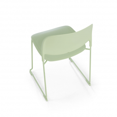 chaise de conference vert sans bras plastique sans accoudoirs 5