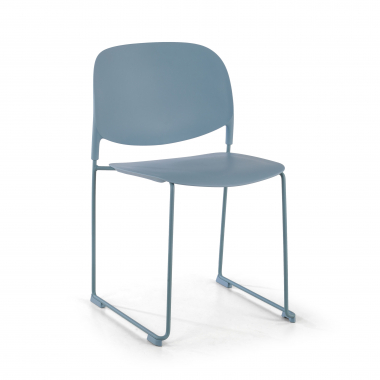 chaise de conference bleu sans bras plastique sans accoudoirs 1