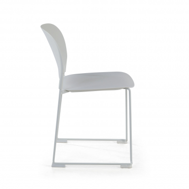 chaise de conference blanc sans bras plastique sans accoudoirs 4