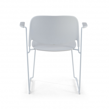 chaise de conference blanc avec bras plastique accoudoirs fixes 7