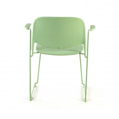 chaise de conference vert avec bras plastique accoudoirs fixes 7