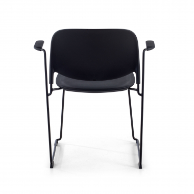 chaise de conference noir avec bras plastique accoudoirs fixes 8