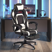 Chaise Gaming avec Repose-pieds Logan, accoudoirs synchronisés