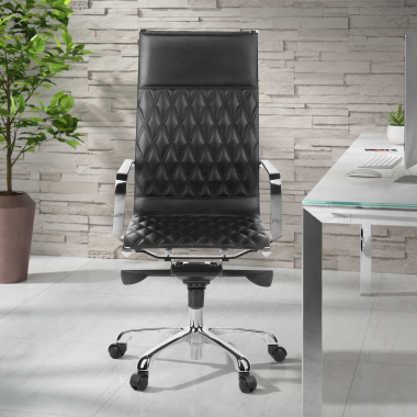 Fauteuil de bureau design York, confort maximal, Assise rembourrée