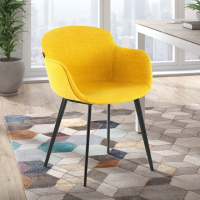 Chaise Visiteur Laure, Structure métallique, en tissu