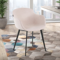 Chaise Visiteur Laure, Structure métallique, en tissu