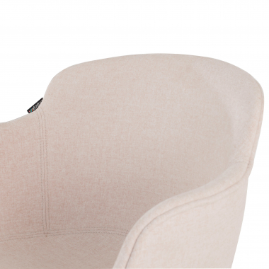 chaise de conference blanc beige 4 pattes tissu accoudoirs rembourres 6