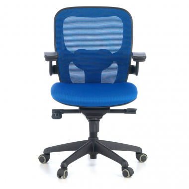 chaise ergonomique bleu chaise de bureau maille accoudoirs mobiles soutien lombaire 4