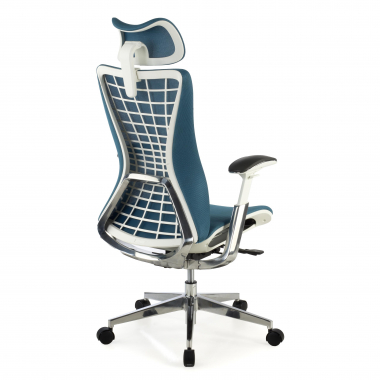 chaise ergonomique bleu miller maille accoudoirs reglables 3d 5