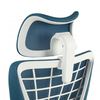 chaise ergonomique bleu miller maille accoudoirs reglables 3d 8