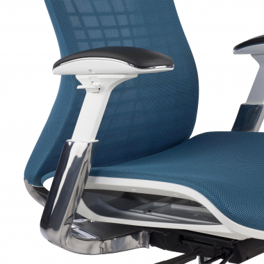 chaise ergonomique bleu miller maille accoudoirs reglables 3d 9